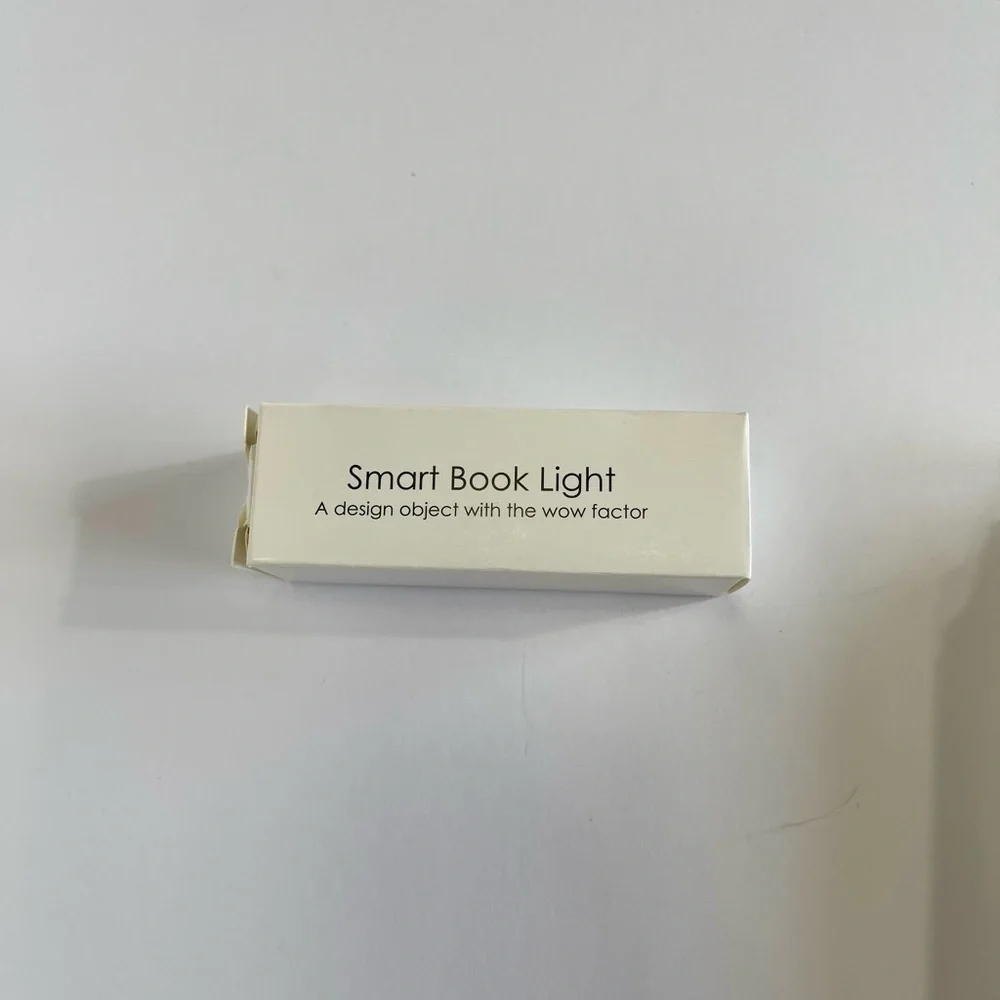 Foldable LED Book Lamp Rechargeable Mini Smart Light Brown Leather New